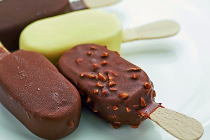 Closeup vanilla ice creams