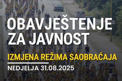 Obavještenje 2025 obustava saobracaja